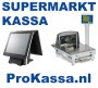 touchscreen supermarkt kassa met weegschaal